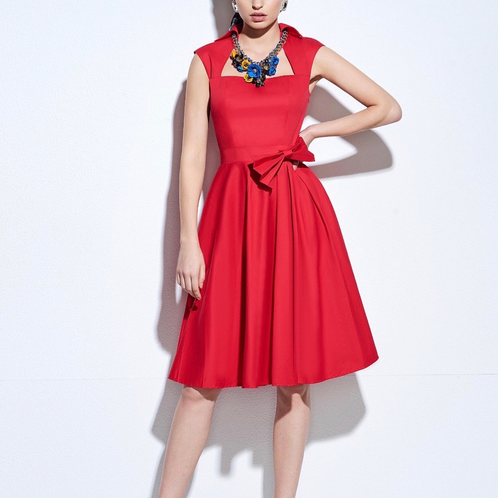 Beautiful red very classy sassy dress free gift